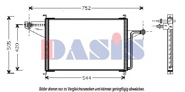 AKS DASIS 092025N Радиатор кондиционера для FORD USA
