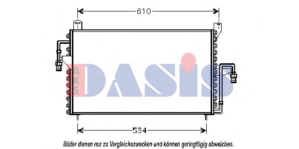 AKS DASIS 092140N Радиатор кондиционера для FORD USA