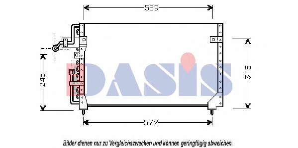 AKS DASIS 092460N Радиатор кондиционера для FORD USA