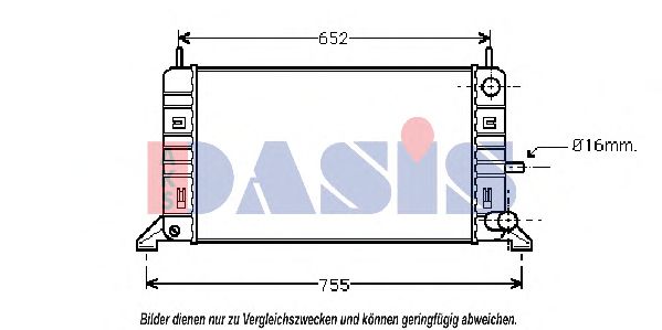 AKS DASIS 092700N Радиатор охлаждения двигателя AKS DASIS 