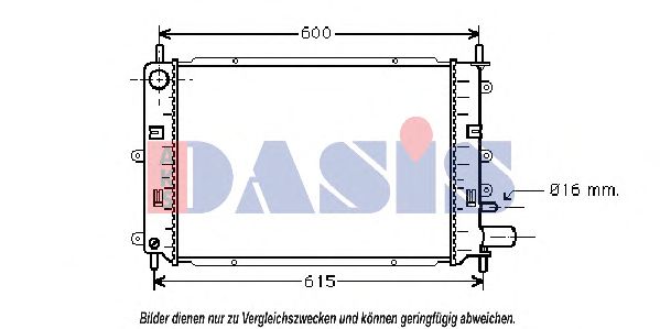 AKS DASIS 099297N Радиатор охлаждения двигателя для FORD ESCORT