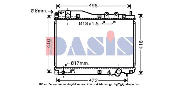 AKS DASIS 100049N Радиатор охлаждения двигателя AKS DASIS 