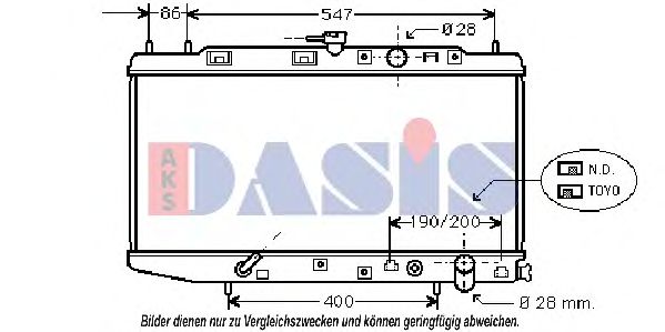 AKS DASIS 100332N Радиатор охлаждения двигателя AKS DASIS 