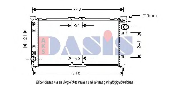AKS DASIS 110016N Радиатор охлаждения двигателя AKS DASIS для MAZDA