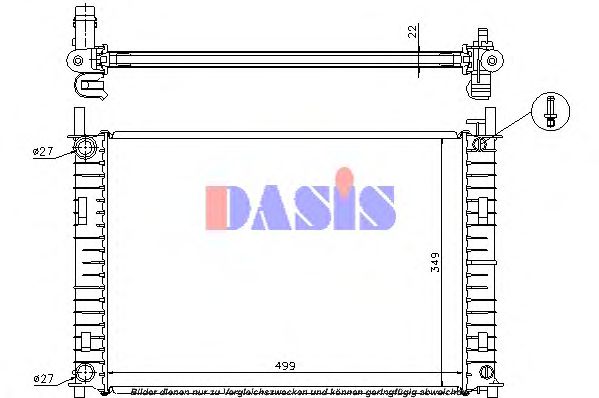 AKS DASIS 110037N Радиатор охлаждения двигателя AKS DASIS для MAZDA