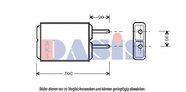 AKS DASIS 119030N Радиатор печки для MAZDA MX-6