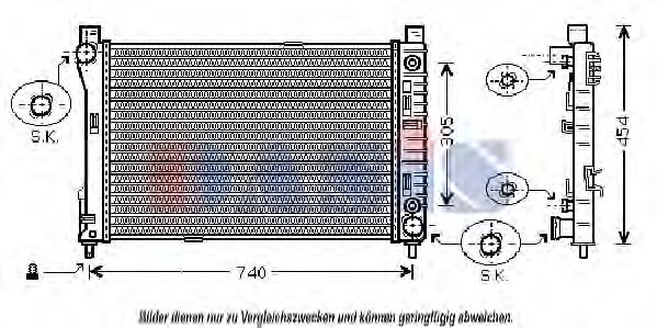 AKS DASIS 120003N Радиатор охлаждения двигателя для MERCEDES-BENZ CLK