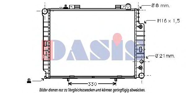 AKS DASIS 120012N Радиатор охлаждения двигателя AKS DASIS для MERCEDES-BENZ