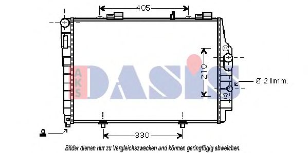 AKS DASIS 120016N Радиатор охлаждения двигателя AKS DASIS для MERCEDES-BENZ