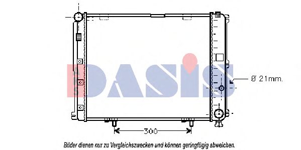 AKS DASIS 120044N Радиатор охлаждения двигателя для MERCEDES-BENZ W124