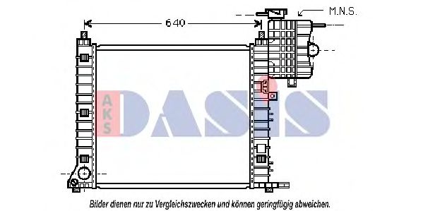 AKS DASIS 120070N Радиатор охлаждения двигателя для MERCEDES-BENZ