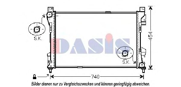 AKS DASIS 120078N Радиатор охлаждения двигателя AKS DASIS 