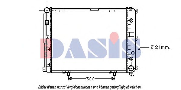 AKS DASIS 120280N Радиатор охлаждения двигателя для MERCEDES-BENZ W124