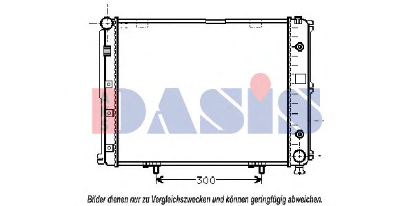 AKS DASIS 120480N Радиатор охлаждения двигателя для MERCEDES-BENZ W124