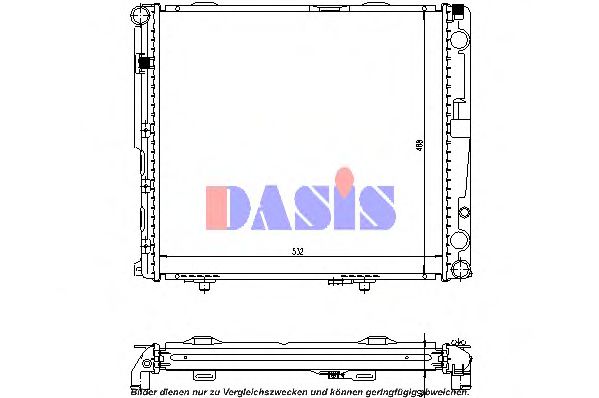 AKS DASIS 120485N Радиатор охлаждения двигателя для MERCEDES-BENZ