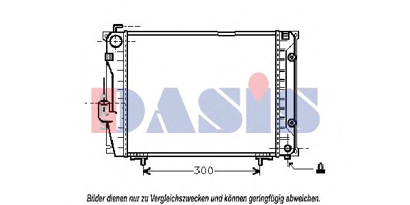 AKS DASIS 120490N Радиатор охлаждения двигателя для MERCEDES-BENZ W124