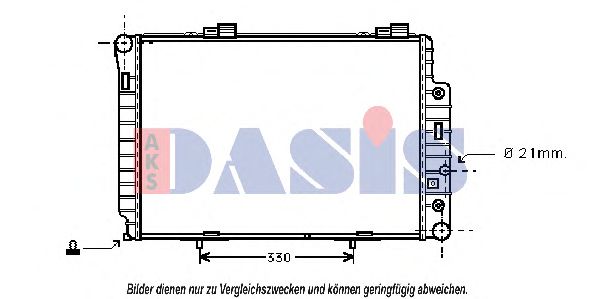 AKS DASIS 120790N Радиатор охлаждения двигателя для MERCEDES-BENZ