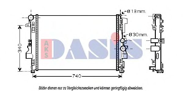 AKS DASIS 121000N Радиатор охлаждения двигателя для MERCEDES-BENZ V-CLASS