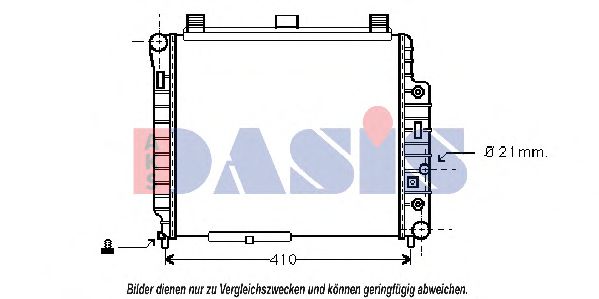 AKS DASIS 121010N Радиатор охлаждения двигателя для MERCEDES-BENZ SLK