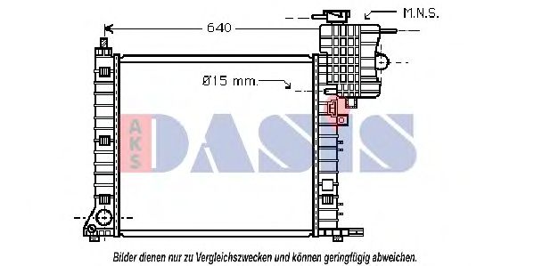 AKS DASIS 121070N Радиатор охлаждения двигателя для MERCEDES-BENZ VITO