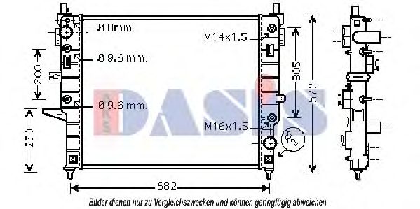 AKS DASIS 121180N Радиатор охлаждения двигателя для MERCEDES-BENZ M-CLASS