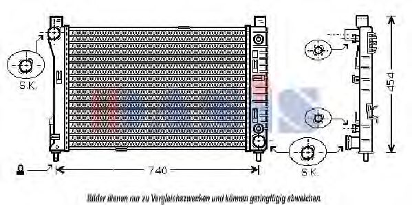 AKS DASIS 121400N Радиатор охлаждения двигателя для MERCEDES-BENZ CLK