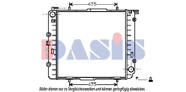 AKS DASIS 122670N Радиатор охлаждения двигателя для MERCEDES-BENZ G-CLASS