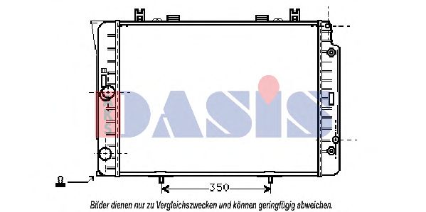 AKS DASIS 122740N Радиатор охлаждения двигателя для MERCEDES-BENZ S-CLASS