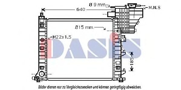 AKS DASIS 123280N Радиатор охлаждения двигателя для MERCEDES-BENZ V-CLASS