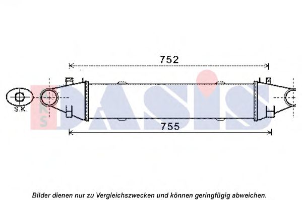 AKS DASIS 127016N Интеркулер для MERCEDES-BENZ E-CLASS
