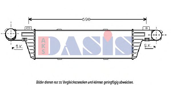 AKS DASIS 127160N Интеркулер для MERCEDES-BENZ E-CLASS