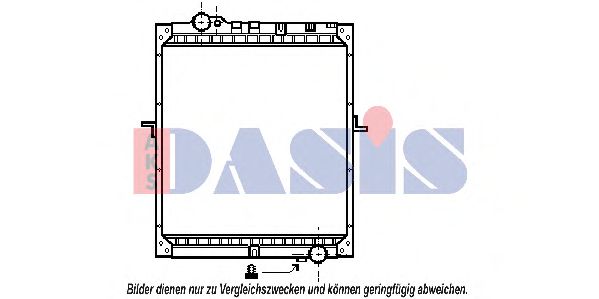 AKS DASIS 134250T Радиатор охлаждения двигателя для MERCEDES-BENZ SK