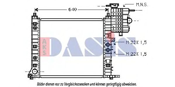 AKS DASIS 134920N Радиатор охлаждения двигателя для MERCEDES-BENZ V-CLASS
