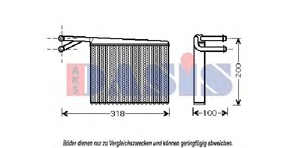 AKS DASIS 139008N Радиатор печки для MERCEDES-BENZ SPRINTER