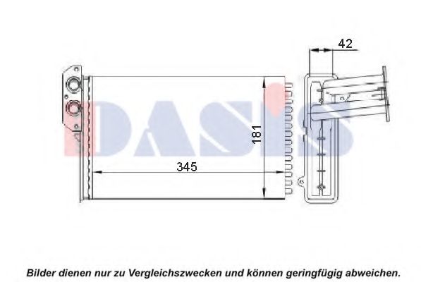 AKS DASIS 139011N Радиатор печки для MERCEDES-BENZ SPRINTER