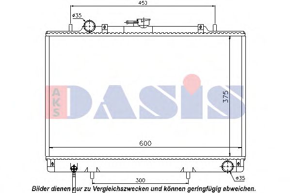 AKS DASIS 140008N Радиатор охлаждения двигателя для MITSUBISHI