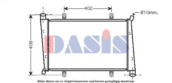 AKS DASIS 140014N Радиатор охлаждения двигателя AKS DASIS для MITSUBISHI