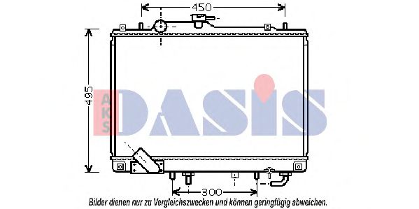 AKS DASIS 140018N Радиатор охлаждения двигателя для MITSUBISHI PAJERO SPORT VAN (K90)