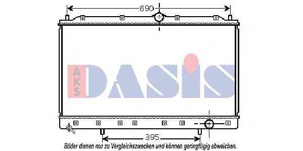 AKS DASIS 140063N Радиатор охлаждения двигателя для MITSUBISHI