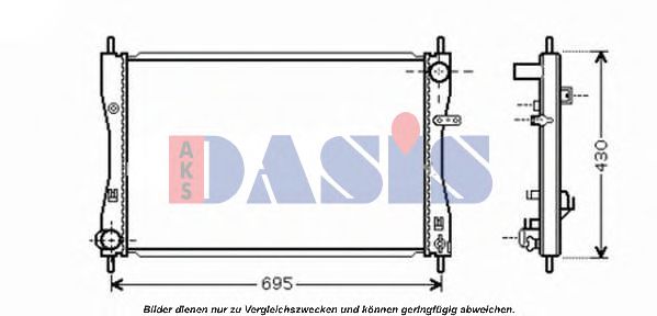 AKS DASIS 140073N Радиатор охлаждения двигателя для MITSUBISHI