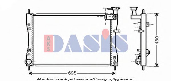 AKS DASIS 140079N Радиатор охлаждения двигателя для SMART FORFOUR