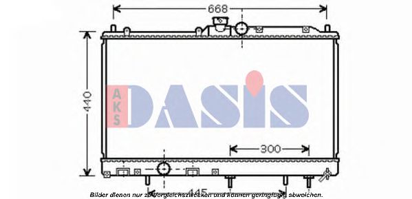 AKS DASIS 140084N Радиатор охлаждения двигателя для MITSUBISHI