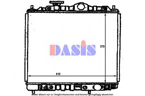 AKS DASIS 141350N Радиатор охлаждения двигателя AKS DASIS для PROTON