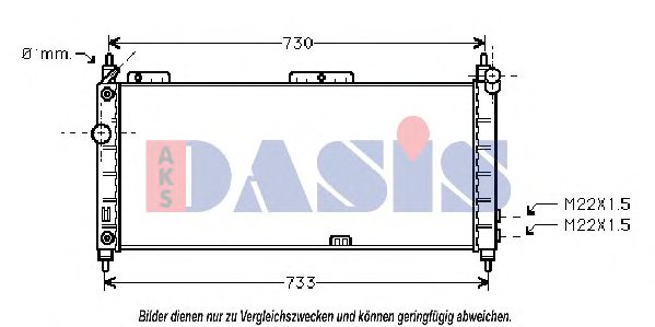 AKS DASIS 150019N Радиатор охлаждения двигателя AKS DASIS для OPEL