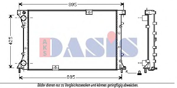 AKS DASIS 150054N Радиатор охлаждения двигателя для NISSAN PRIMASTAR