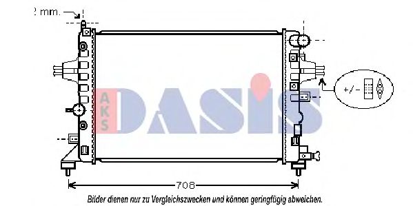 AKS DASIS 150056N Радиатор охлаждения двигателя AKS DASIS для OPEL