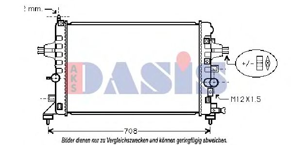 AKS DASIS 150058N Радиатор охлаждения двигателя AKS DASIS для OPEL