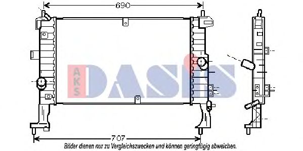 AKS DASIS 150062N Радиатор охлаждения двигателя AKS DASIS для OPEL