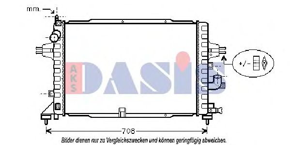 AKS DASIS 150063N Радиатор охлаждения двигателя AKS DASIS для OPEL