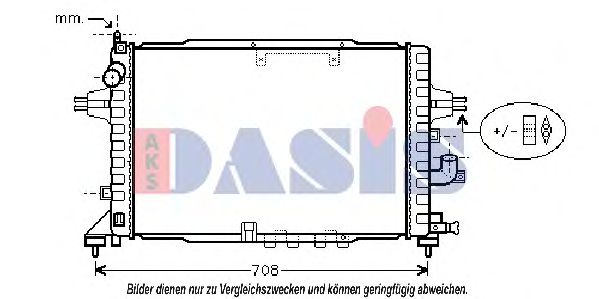AKS DASIS 150064N Радиатор охлаждения двигателя AKS DASIS для OPEL